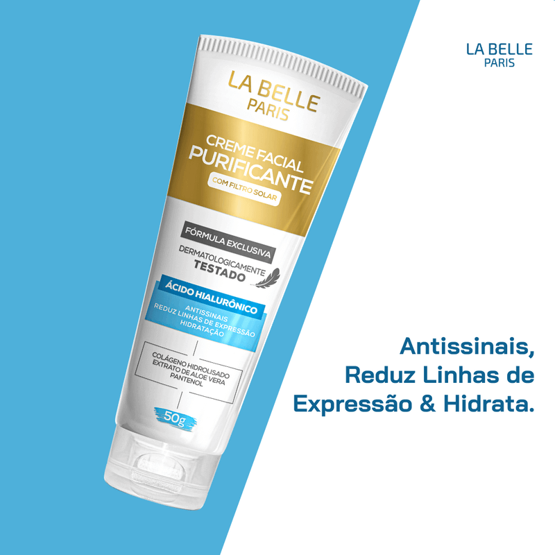La Belle Paris Creme Facial 50g Purificante com Filtro Solar